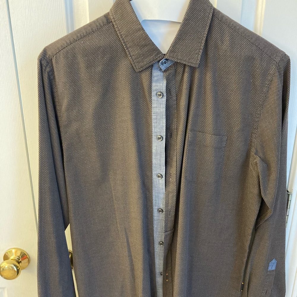 Hugo Boss, Men’s Shirt, Slim Fit XL, Brown/Blue